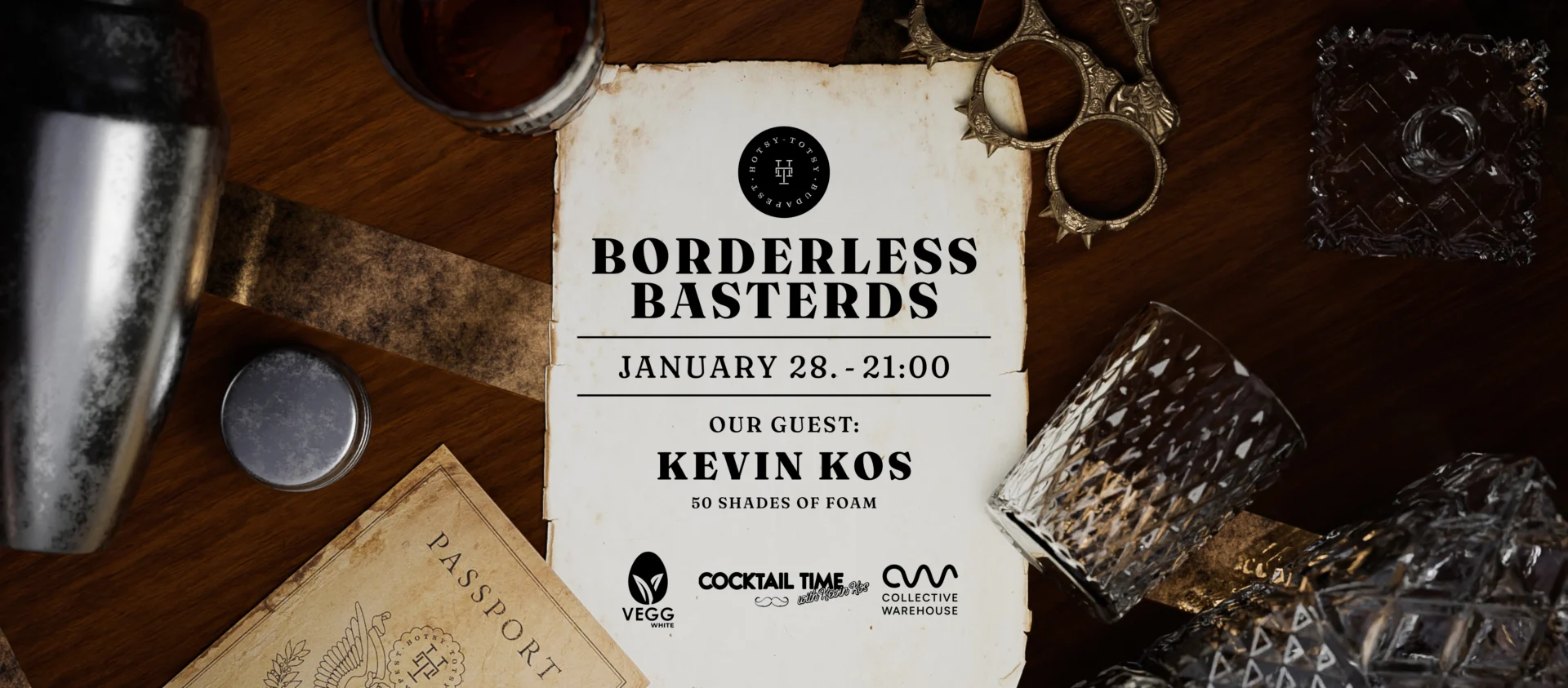 Kevin Kos Guest Shift at Hotsy Totsy Budapest - 50 Shades of Foam event poster